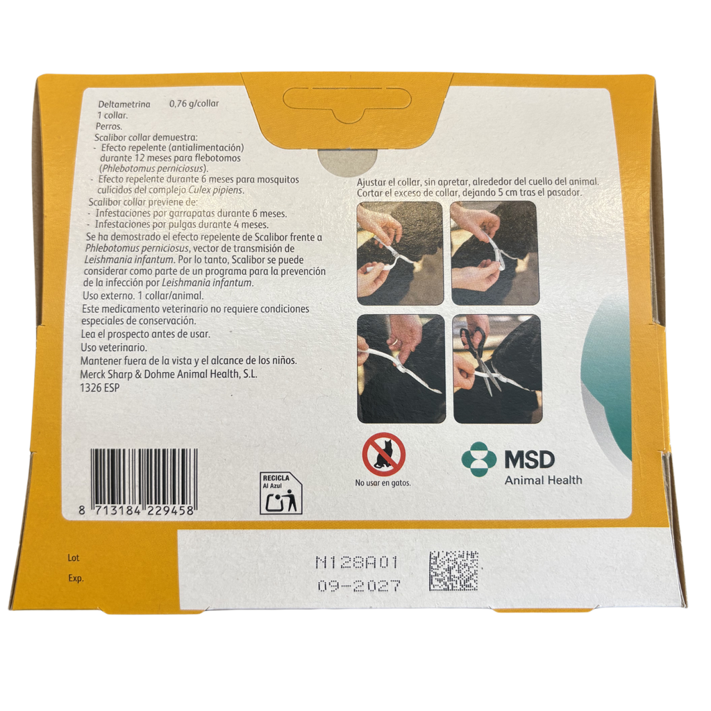 Collar Scalibor Antiparasitario para Perros Pequeños y Medianos — Protección hasta 12 meses