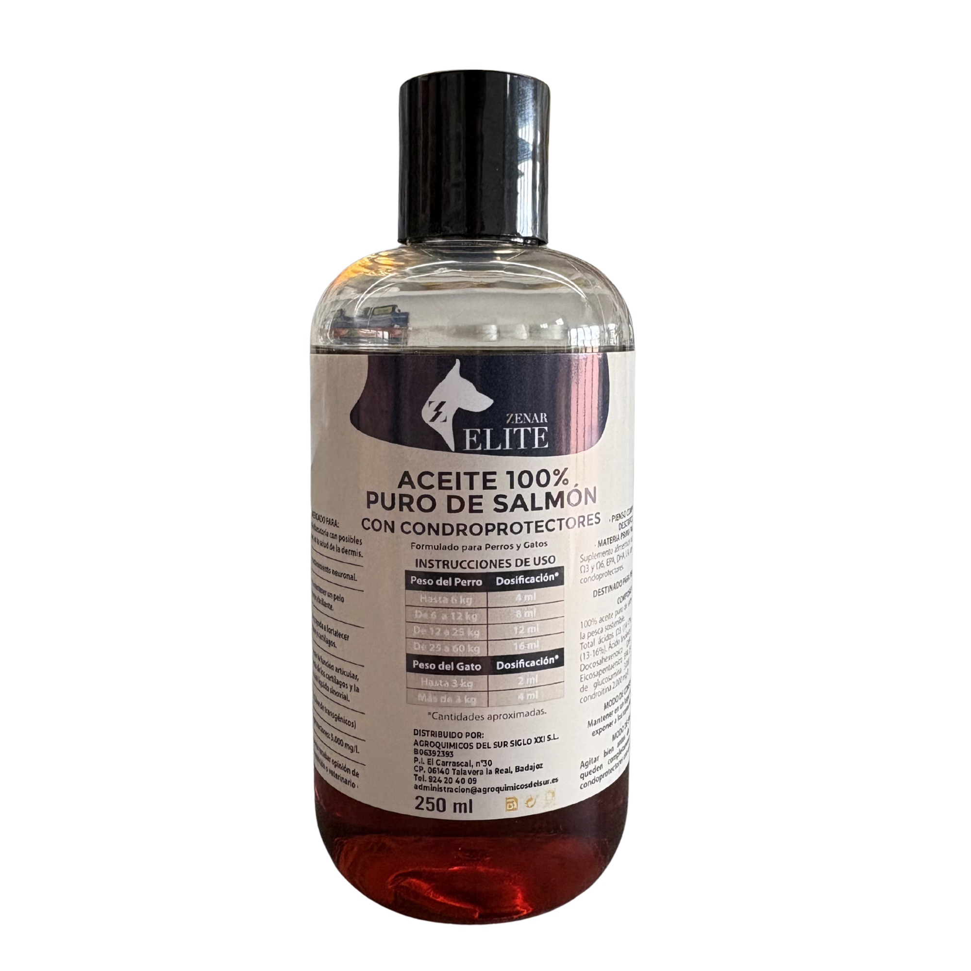 Aceite de Salmón 250ml — Condroprotector Natural para Perros y Gatos