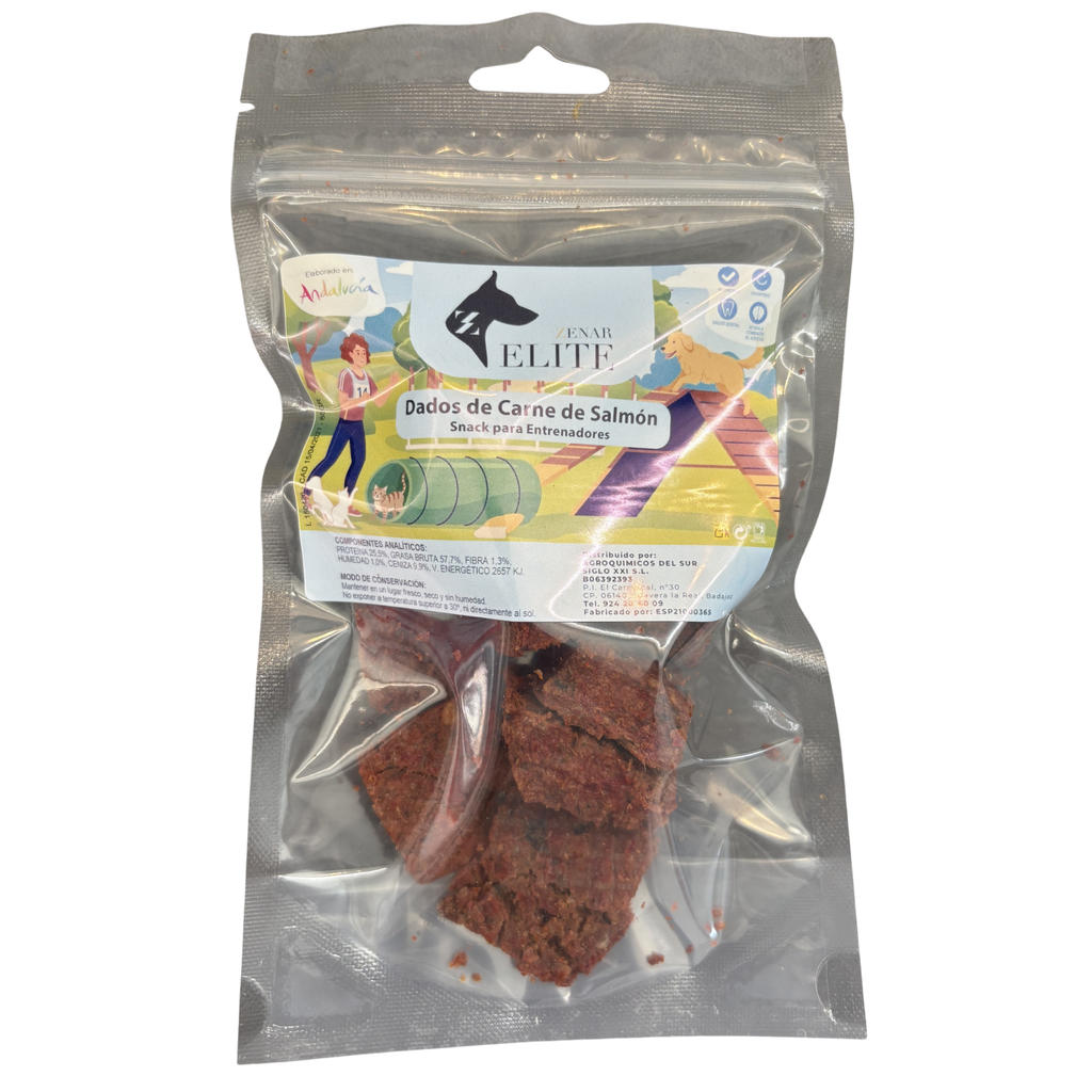 Entrenadores Dados de Carne de Salmón — Snacks para Adiestramiento