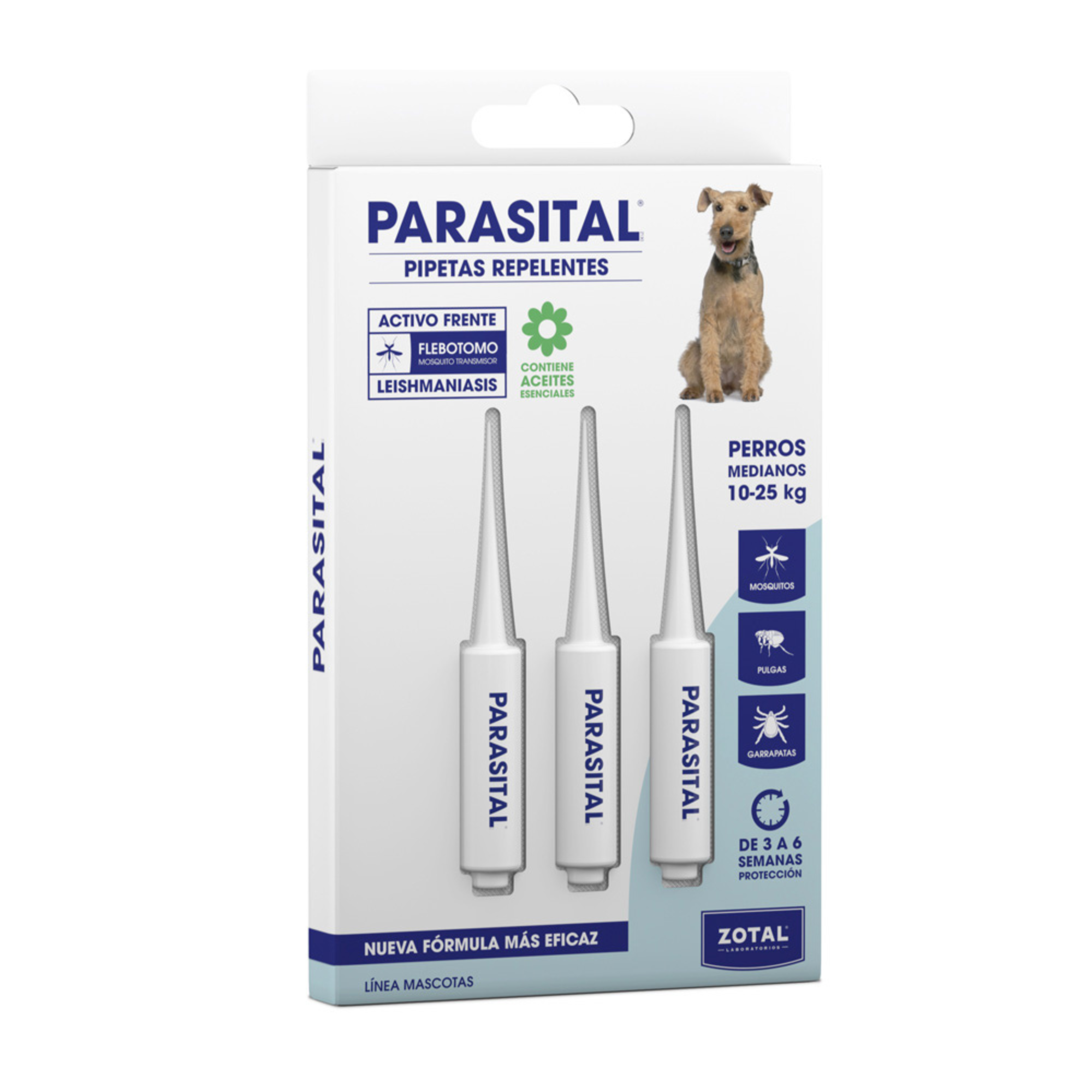 PARASITAL® ZOTAL | Pipeta Antiparasitaria Natural para Perros Pequeños y Gatos