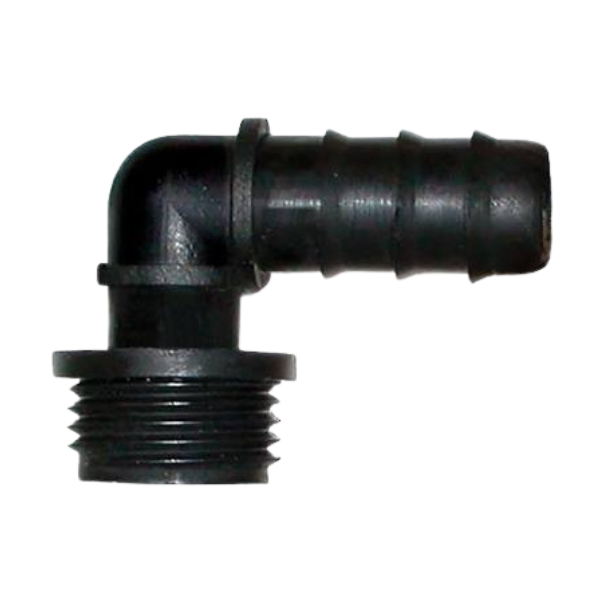 CODO ROSCA MACHO 16MM X 3/4" NEGRO