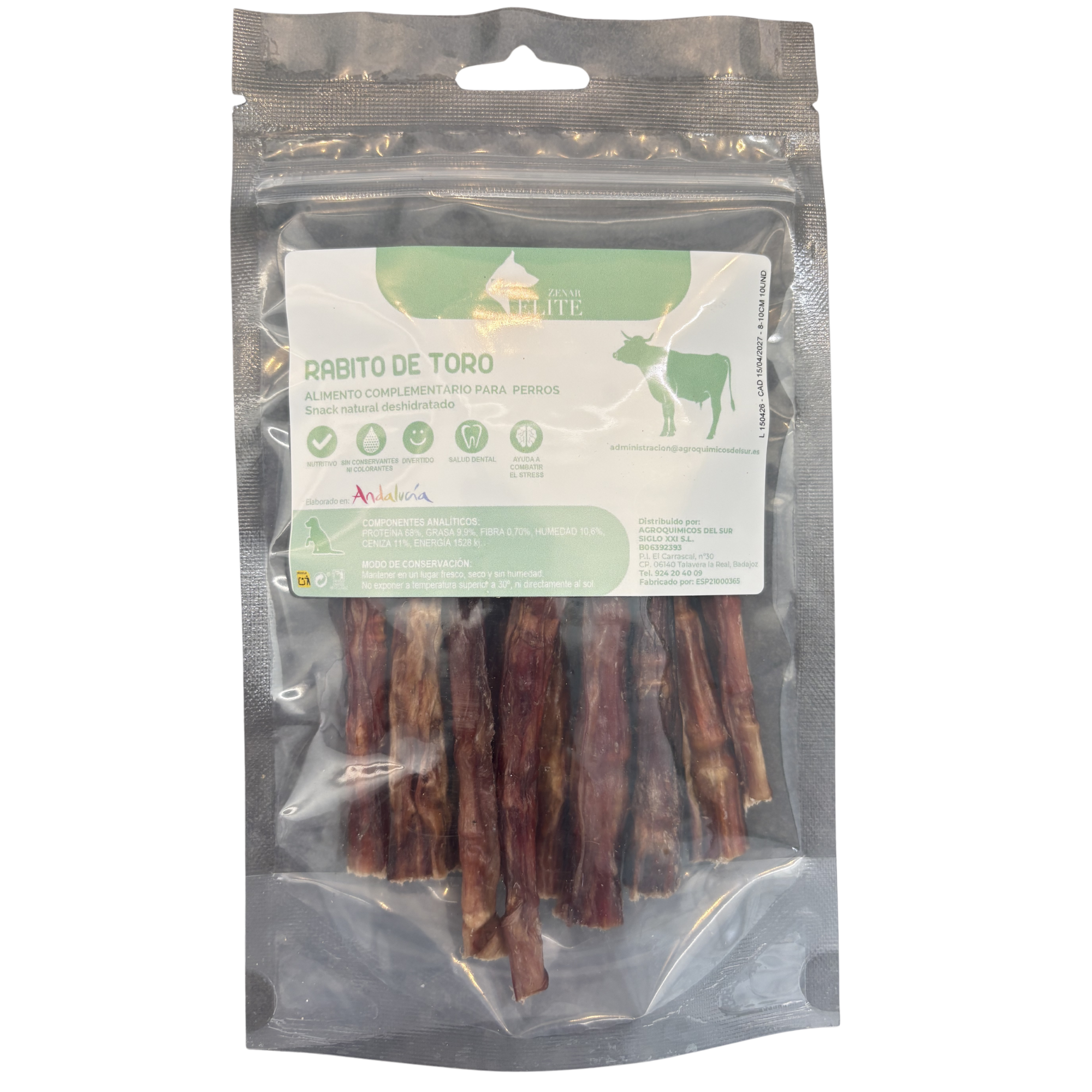 Rabitos de Rabo de Toro (8-10cm) — Premio Natural para Perros