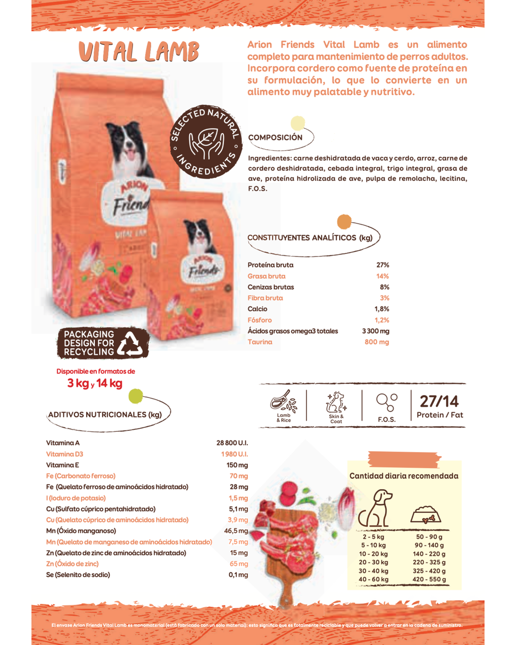 Arion Friends Vital Lamb - 14 KG