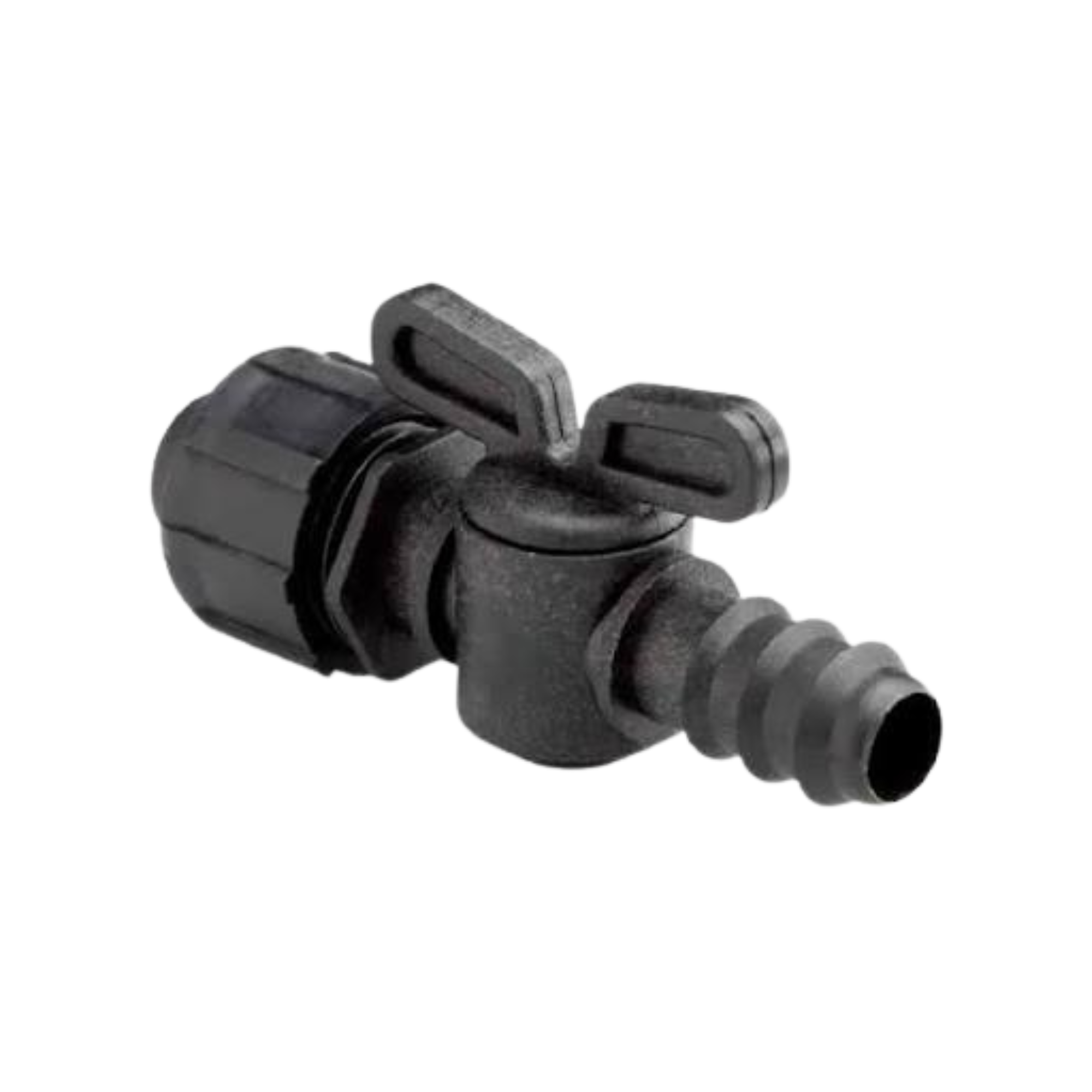 LLAVE DE PASO ROSCA MACHO 1/2" A CINTA DE RIEGO 16MM CON CIERRE ROSCADO