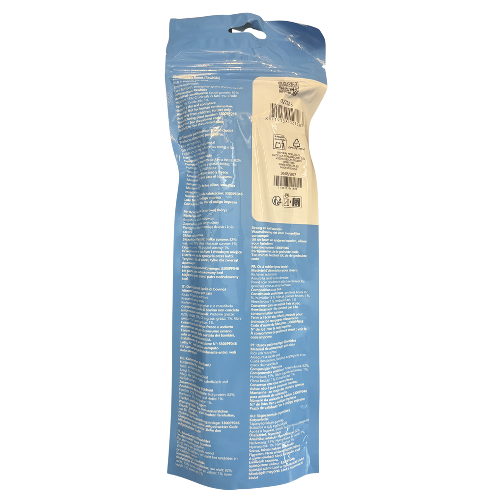 Huesos Masticables de Piel de Bovino Nobleza 230g — Rawhide para Perros