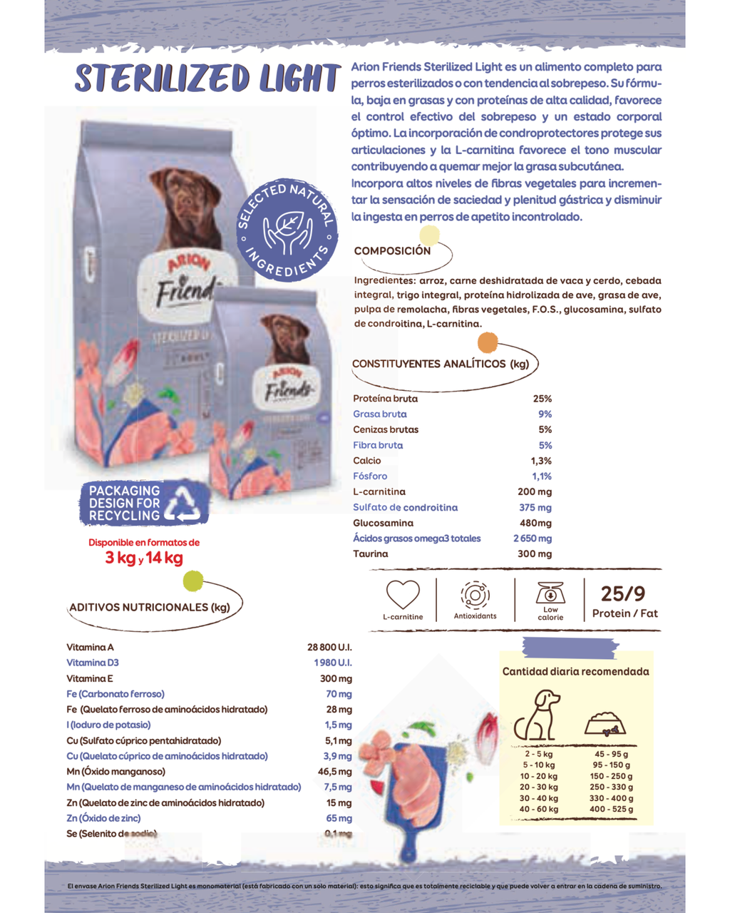 Arion Friends Sterilized Light - 14 KG