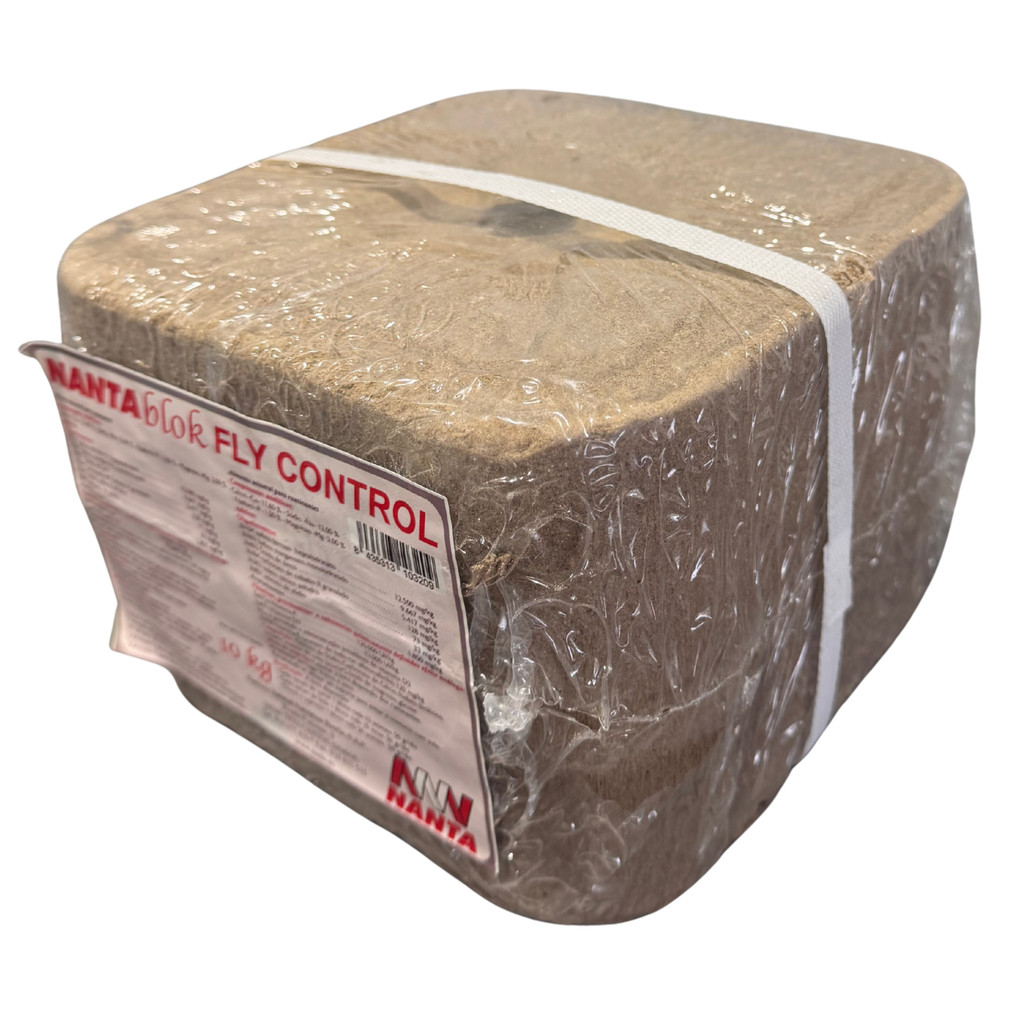 Nanta Block Fly Control 10kg - Bloque Mineral Repelente Moscas | Caballos Vacas Ovejas