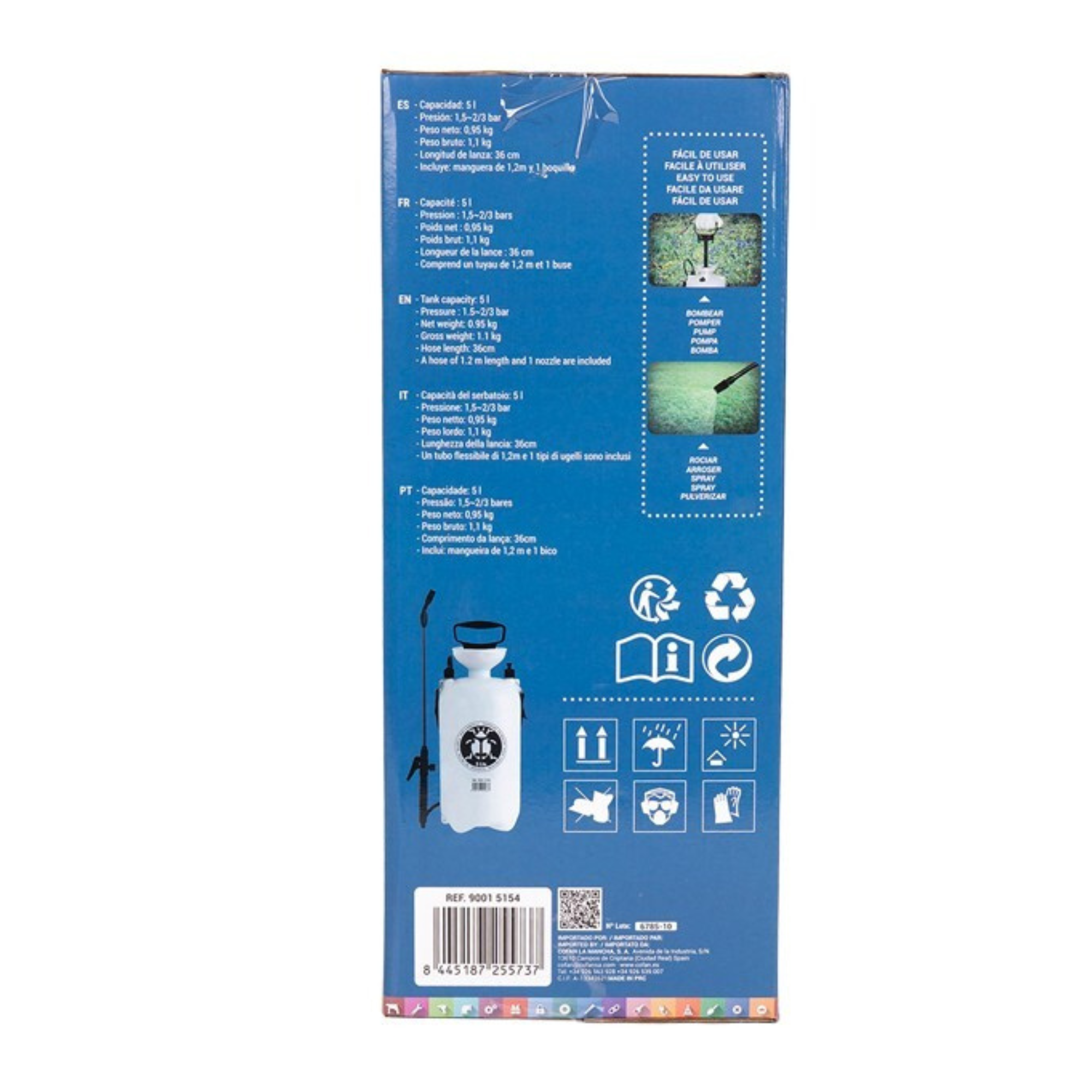 Pulverizador de Presión Manual 5 Litros - Sector Agrícola