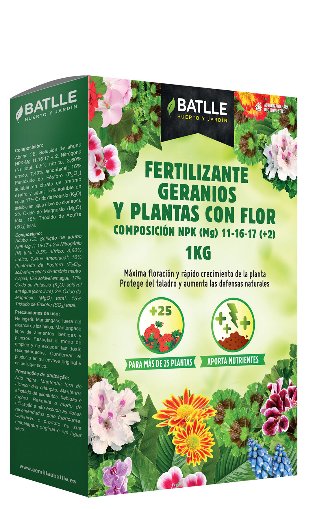 Fertilizante Geranios y Plantas con Flor Batlle - 1 KG