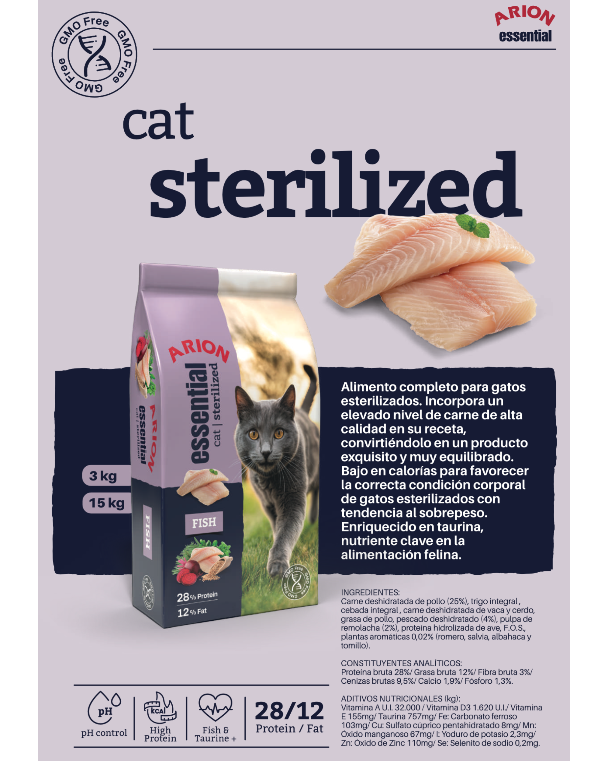 Arion Essential Cat Sterilized - 15 KG