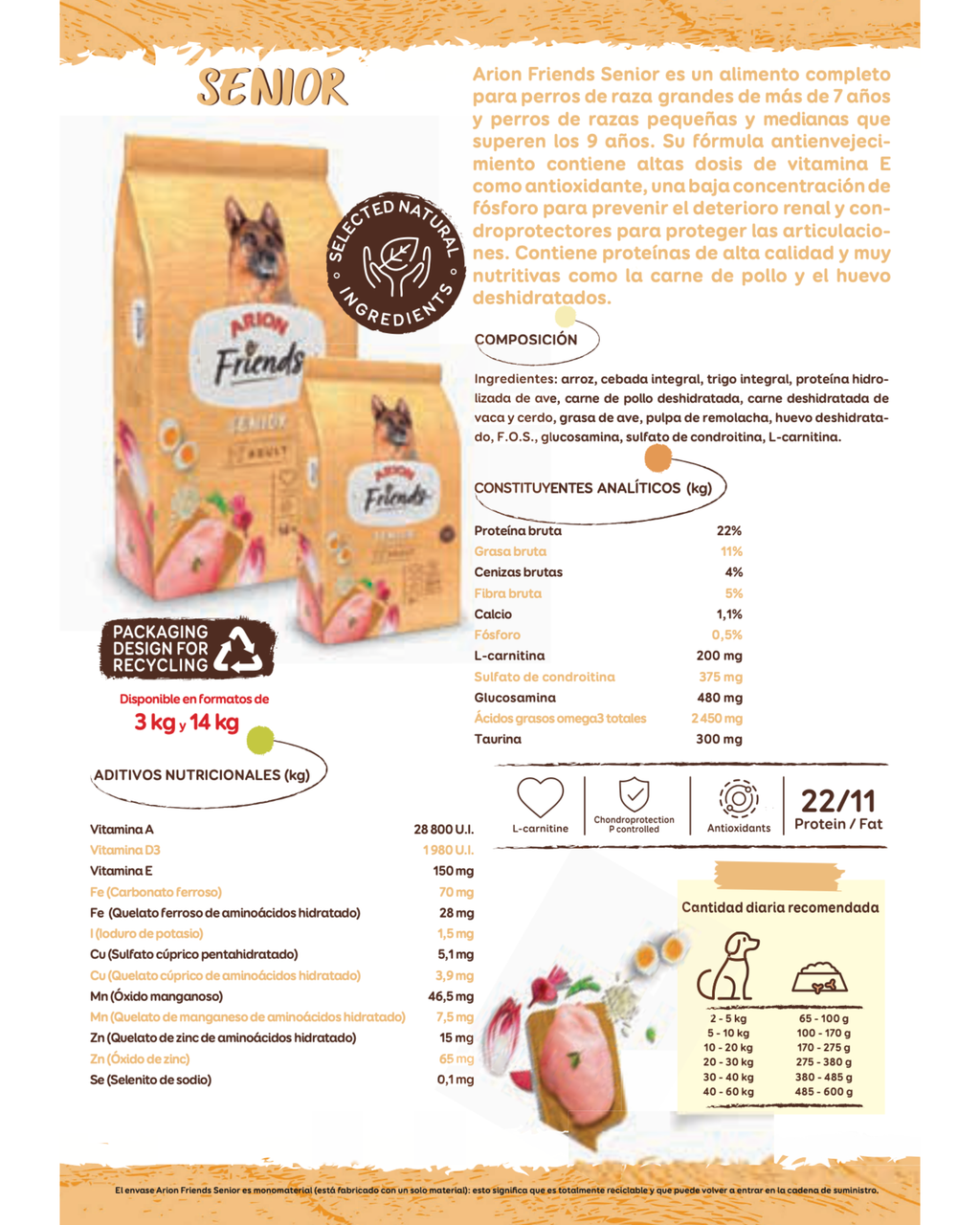 Arion Friends Senior - 3 KG